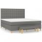 Preview: Boxspringbett mit Matratze Dunkelgrau 180x200 cm Stoff