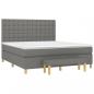 Preview: Boxspringbett mit Matratze Dunkelgrau 180x200 cm Stoff