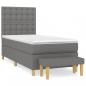 Preview: Boxspringbett mit Matratze Dunkelgrau 90x190 cm Stoff