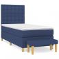 Preview: Boxspringbett mit Matratze Blau 90x200 cm Stoff