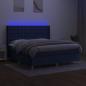 Preview: Boxspringbett mit Matratze & LED Blau 180x200 cm Stoff