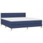 Preview: Boxspringbett mit Matratze Blau 180x200 cm Stoff