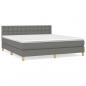 Preview: Boxspringbett mit Matratze Dunkelgrau 180x200 cm Stoff