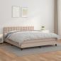 Preview: ARDEBO.de - Boxspringbett Matratze Cappuccino-Braun 180x200 cm Kunstleder