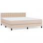 Preview: Boxspringbett Matratze Cappuccino-Braun 180x200 cm Kunstleder