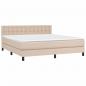 Preview: Boxspringbett Matratze Cappuccino-Braun 180x200 cm Kunstleder