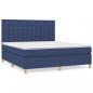 Preview: Boxspringbett mit Matratze Blau 180x200 cm Stoff