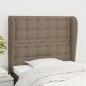 Preview: ARDEBO.de - Kopfteil mit Ohren Taupe 103x23x118/128 cm Stoff