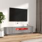 Preview: 2-tlg. TV-Schrank-Set LED-Leuchten Grau Sonoma Holzwerkstoff