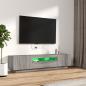 Preview: 2-tlg. TV-Schrank-Set LED-Leuchten Grau Sonoma Holzwerkstoff