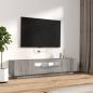 Preview: 2-tlg. TV-Schrank-Set LED-Leuchten Grau Sonoma Holzwerkstoff