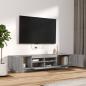 Preview: 2-tlg. TV-Schrank-Set LED-Leuchten Grau Sonoma Holzwerkstoff