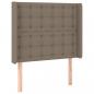 Preview: Kopfteil mit Ohren Taupe 103x16x118/128 cm Stoff