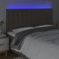 Preview: LED Kopfteil Taupe 200x5x118/128 cm Stoff