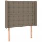 Preview: LED Kopfteil Taupe 103x16x118/128 cm Stoff