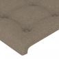 Preview: LED Kopfteil Taupe 203x16x118/128 cm Stoff