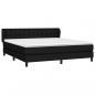 Preview: Boxspringbett mit Matratze Schwarz 160x200 cm Stoff