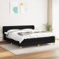 Preview: ARDEBO.de - Boxspringbett mit Matratze Schwarz 160x200 cm Stoff