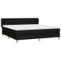 Preview: Boxspringbett mit Matratze Schwarz 160x200 cm Stoff