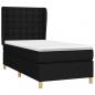 Preview: Boxspringbett mit Matratze Schwarz 80x200 cm Stoff