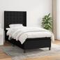 Preview: ARDEBO.de - Boxspringbett mit Matratze Schwarz 80x200 cm Stoff