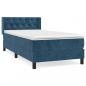 Preview: Boxspringbett mit Matratze Dunkelblau 80x200 cm Samt