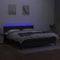 Preview: Boxspringbett mit Matratze & LED Schwarz 160x200 cm Stoff