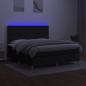 Preview: Boxspringbett mit Matratze & LED Schwarz 160x200 cm Stoff