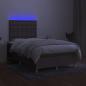 Preview: Boxspringbett mit Matratze & LED Taupe 120x200 cm Stoff