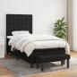 Preview: ARDEBO.de - Boxspringbett mit Matratze Schwarz 80x200 cm Stoff