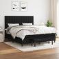 Preview: ARDEBO.de - Boxspringbett mit Matratze Schwarz 160x200 cm Stoff