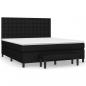 Preview: Boxspringbett mit Matratze Schwarz 160x200 cm Stoff