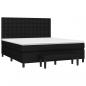 Preview: Boxspringbett mit Matratze Schwarz 160x200 cm Stoff