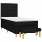 Preview: Boxspringbett mit Matratze Schwarz 80x200 cm Stoff