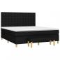 Preview: Boxspringbett mit Matratze Schwarz 160x200 cm Stoff