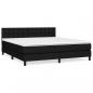 Preview: Boxspringbett mit Matratze Schwarz 160x200 cm Stoff