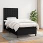 Preview: ARDEBO.de - Boxspringbett mit Matratze Schwarz 80x200 cm Stoff