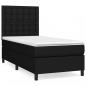 Preview: Boxspringbett mit Matratze Schwarz 80x200 cm Stoff