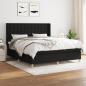 Preview: ARDEBO.de - Boxspringbett mit Matratze Schwarz 160x200 cm Stoff