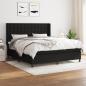 Preview: ARDEBO.de - Boxspringbett mit Matratze Schwarz 160x200 cm Stoff