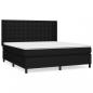 Preview: Boxspringbett mit Matratze Schwarz 160x200 cm Stoff