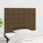 Preview: ARDEBO.de - Kopfteile 2 Stk. Dunkelbraun 100x5x78/88 cm Stoff