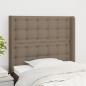 Preview: ARDEBO.de - Kopfteil mit Ohren Taupe 83x16x118/128 cm Stoff