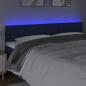 Preview: LED Kopfteil Blau 160x5x78/88 cm Stoff