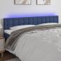 Preview: ARDEBO.de - LED Kopfteil Blau 200x5x78/88 cm Stoff