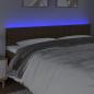 Preview: LED Kopfteil Dunkelbraun 200x5x78/88 cm Stoff