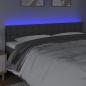 Preview: LED Kopfteil Dunkelgrau 160x5x78/88 cm Stoff