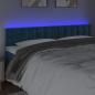 Preview: LED Kopfteil Dunkelblau 180x5x78/88 cm Samt