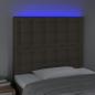 Preview: LED Kopfteil Taupe 80x5x118/128 cm Stoff