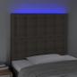 Preview: LED Kopfteil Taupe 90x5x118/128 cm Stoff